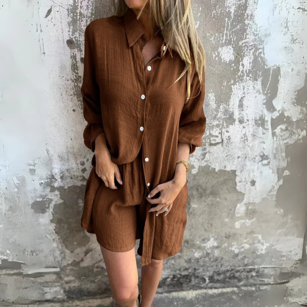 Nora | Bluse- og shortssett