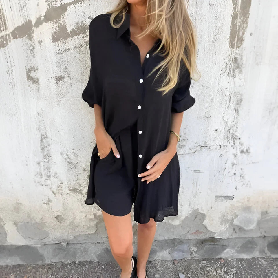 Nora | Bluse- og shortssett