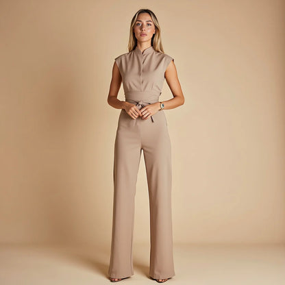 Emma | Ermeløs Jumpsuit med Eleganse & Komfort