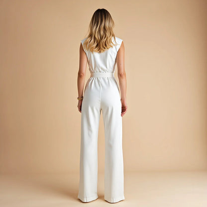 Emma | Ermeløs Jumpsuit med Eleganse & Komfort