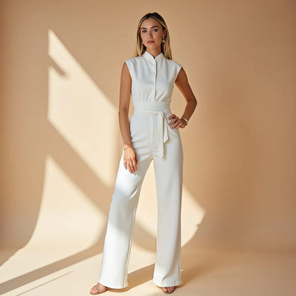 Emma | Ermeløs Jumpsuit med Eleganse & Komfort